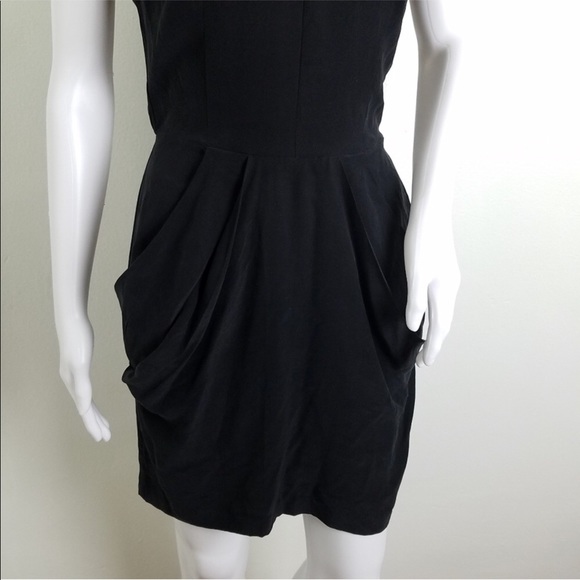 Barney’s New York Black Pockets Dress 100% Silk - Picture 5 of 8